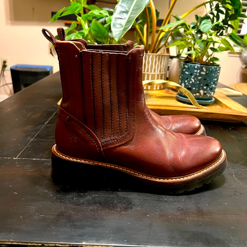 Frye Red ankle boots